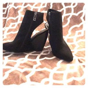 Peep heel wedge heels